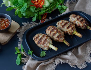 Vietnamese Sugar Cane Prawn Skewers