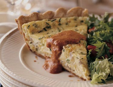 Quiche de cebola e queijo