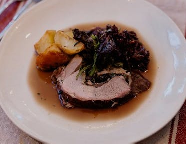 Roast Lamb with Rosemary Potatoes & Chilli Kale
