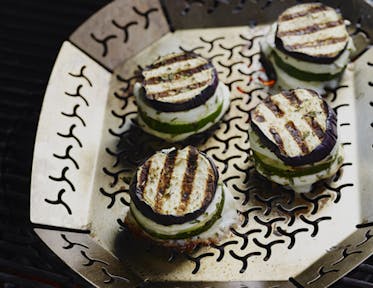 Aubergine en courgette torentjes