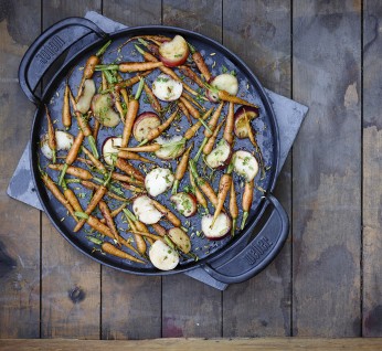 Baby  Carrots With  Anish And  Peaches 346X318