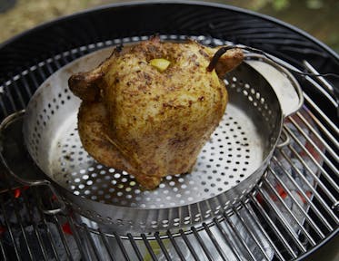 Smoked Beer Chicken with Blackened Cajun Spices