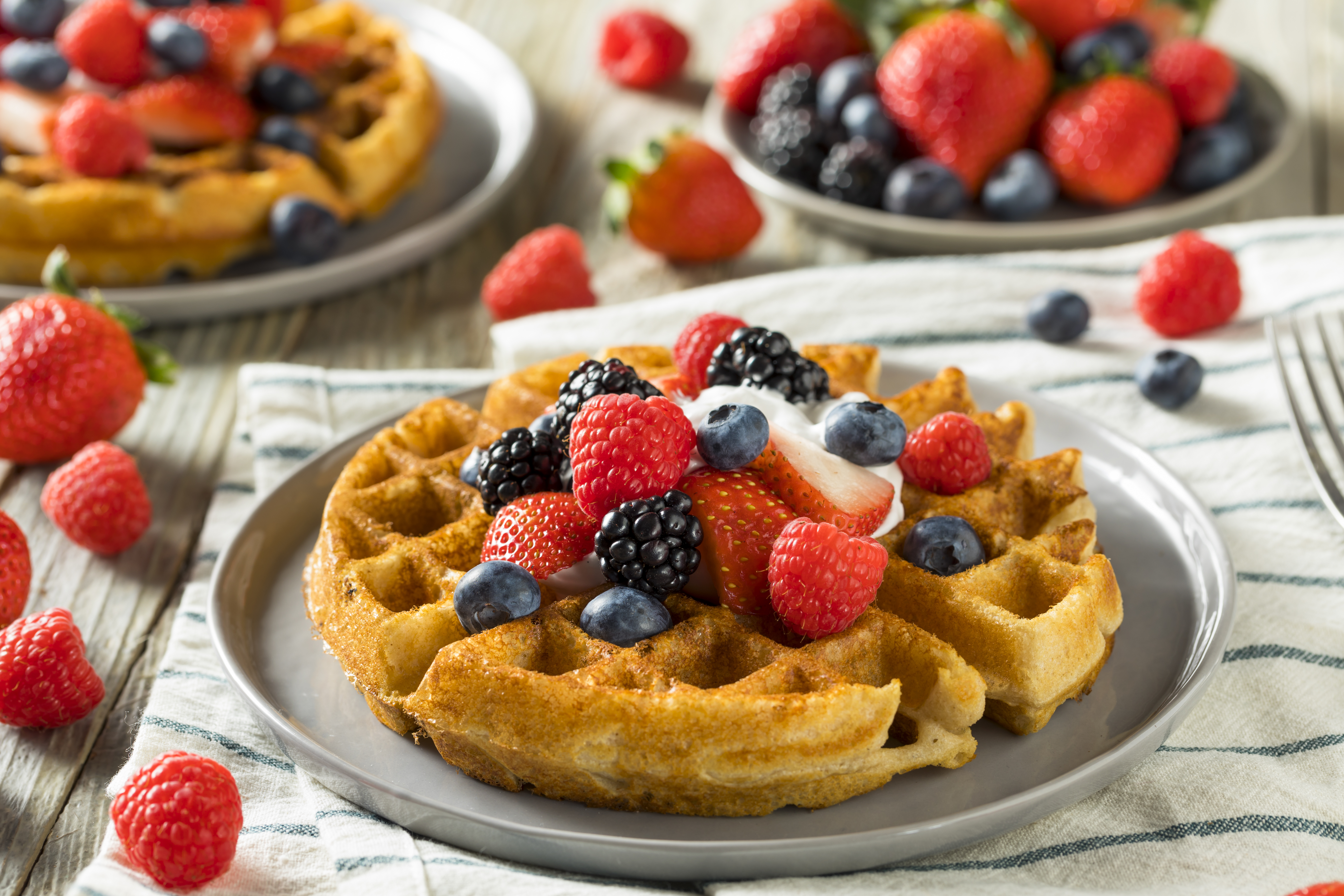 Belgische Waffeln Mit Beeren