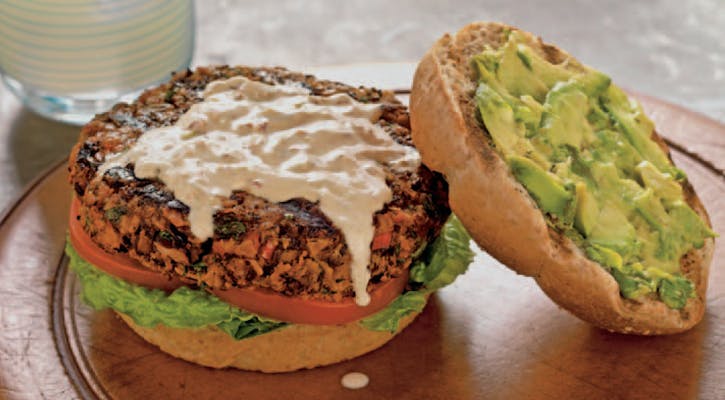 Black Bean Burgers with Chipotle Cream & Avocado-image