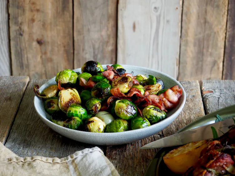 Brussel Sprouts, Grilled Shallots &amp; Chorizo | Official Weber® Website