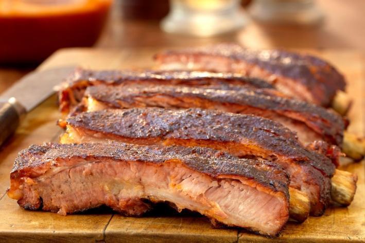 Cherry Smoked Spareribs With Peach Barbecue Sauce