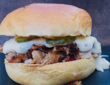 Smoked Beer Chicken Sliders with Jalapeño Cheese Sauce