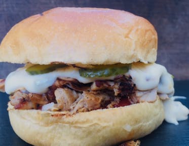 Smoked Beer Chicken Sliders with Jalapeño Cheese Sauce
