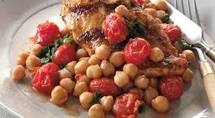 Chicken Breasts With Roasted Tomatoes And Chickpeas
