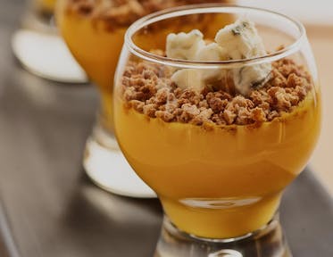 Crema di zucca bruciata con amaretti e gorgonzola