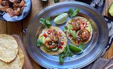 Blackened Shrimp Tacos With Grilled Corn Salsa Bd