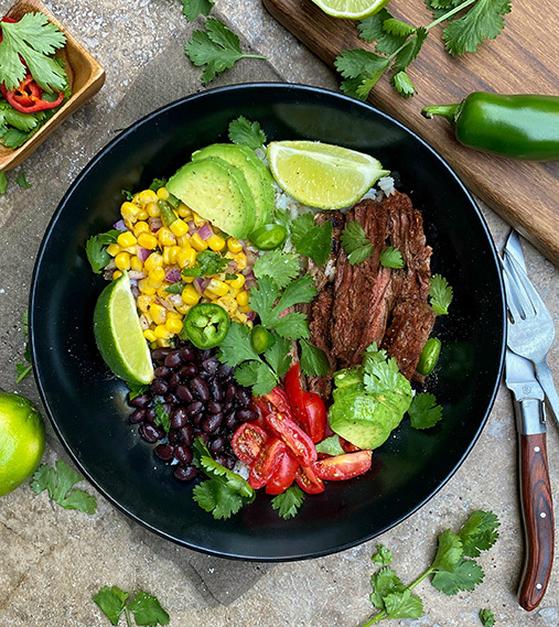 Burrito Bowl With Skirt Steak Bd