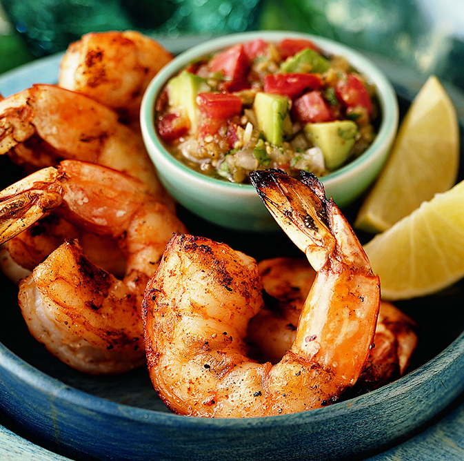 Grilled Shrimp With Mexican Salsa Bd