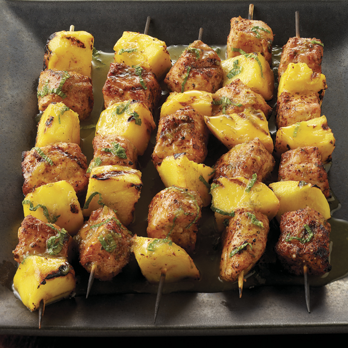 Pork And Mango Kabobs