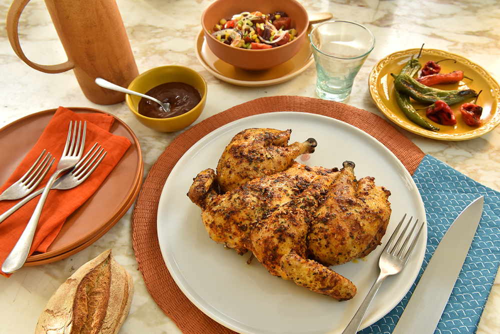 Poulet En Crapodine Grillé Au Molé Poblano Mexicain