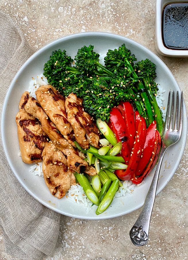 Teriyaki Chicken And Broccolini Bowl Bd