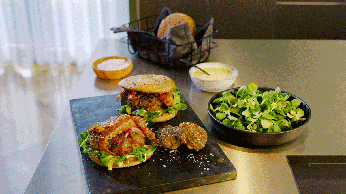 Winter Burger Bewerkt