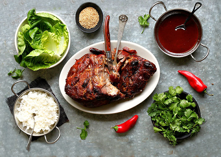 Wraps De Laitue Au Porc Effiloché