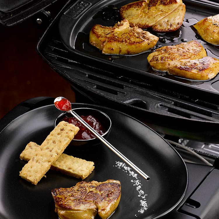 Foie Gras Poele Biscuit Aux Noisettes Gelee Piment Espelette 750X750
