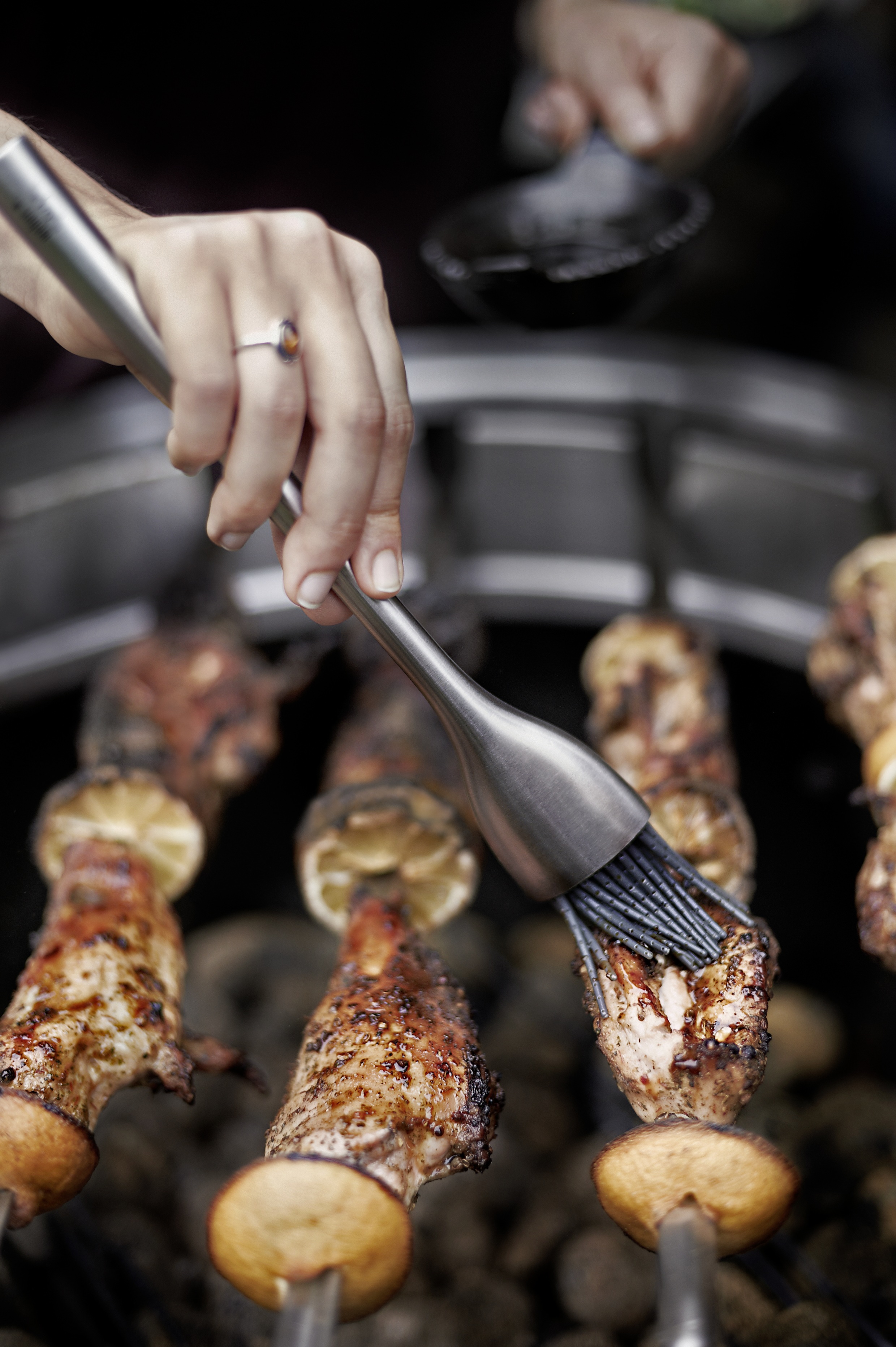 Fruchtiger Hähnchenspieß