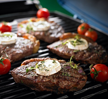Grilled  Steak With  Goats  Cheese 346X318