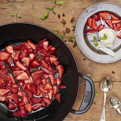 Karamellisierte Erdbeeren