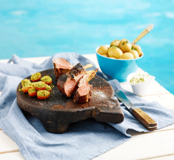 Lamb  Crown With Grilled Tomatoes 346X318