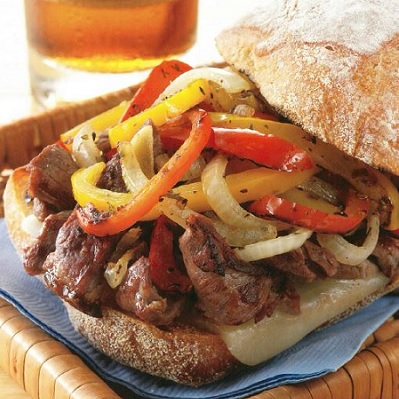 Philly  Style  Steak  Sandwich 400X400
