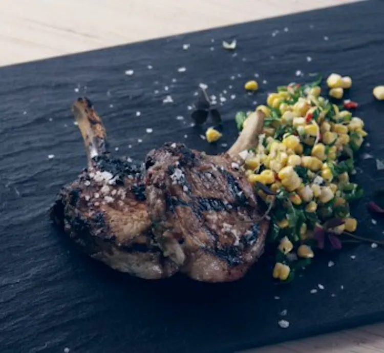 Pork Chops with Grilled Corn Salad | Official Weber® Website