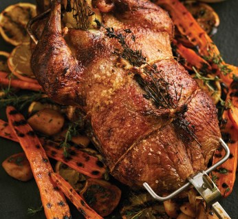 Roasted  Duck With  Lemon And  Thyme 346X318