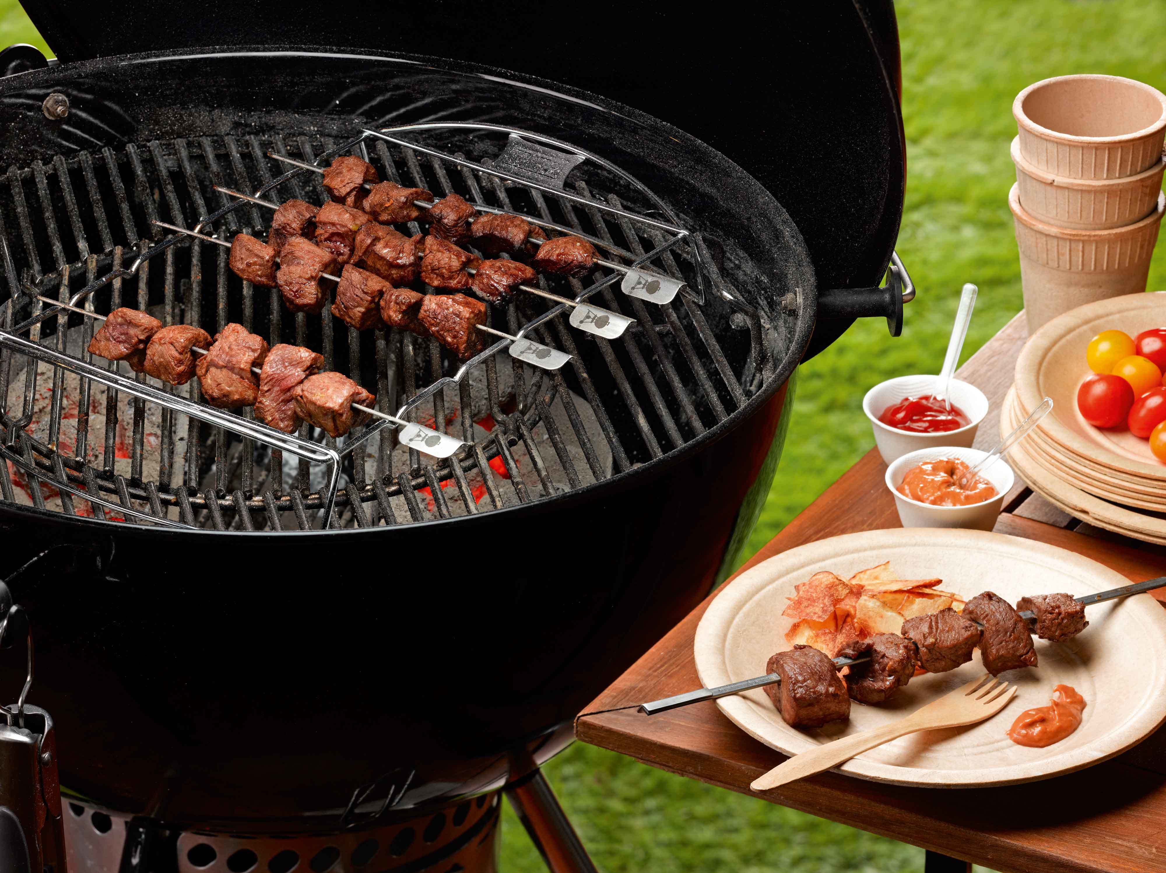 Saté De Boeuf Brochettes Grillées Bbq Weber Bd