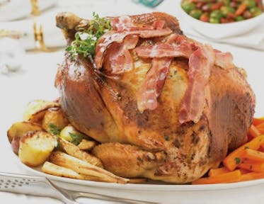Barbecued Christmas Turkey with Lemon, Parsley and Garlic Butter