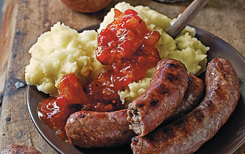 Boerewors Med Potatismos Och Saas