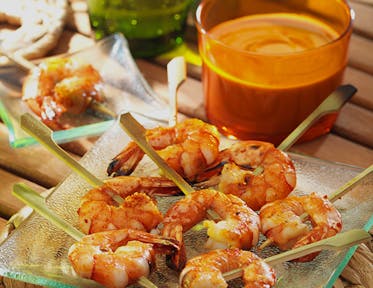 Crevettes sauce cacahuète