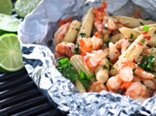 Gambas Grelhadas Com Minimacarocas De Milho E Malagueta