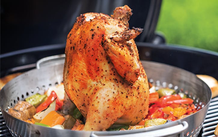 Hel kylling grøntsager | Fjerkræ | Weber Opskrifter