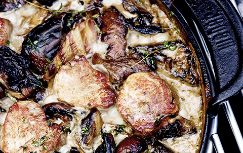 Indrefilet Av Svin Med Sopp Og Timian