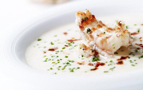 Jomfruhummerhaler Med Jordskoksuppe