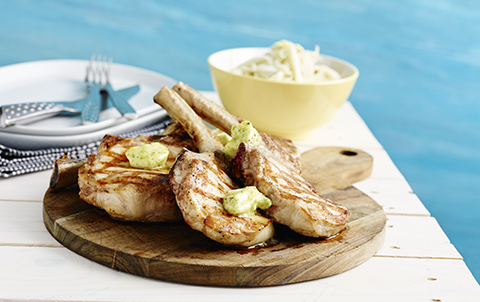 Kotletter Med Fankaalssmor Och Sallad