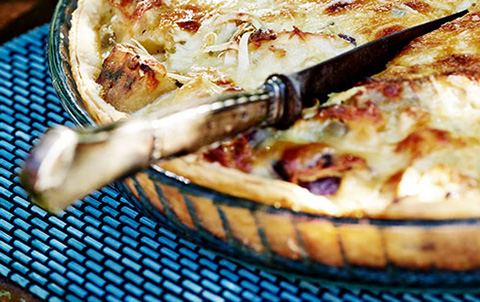 Paj Med Kalkon  Potatis Och Ricotta