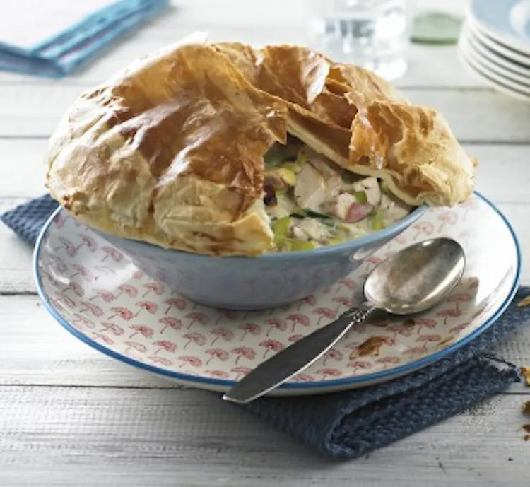 Pie with Chicken, Ham and Leek | | Weber recipes