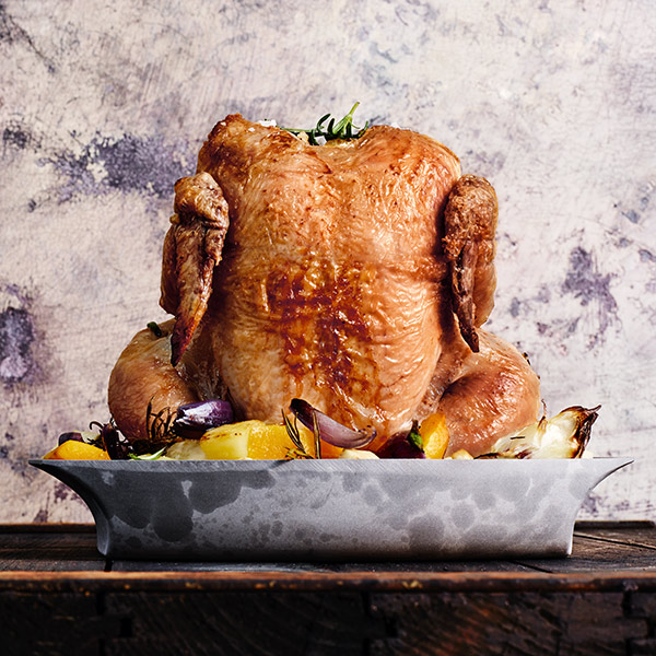 Poulet Entier Aux Legumes Racines