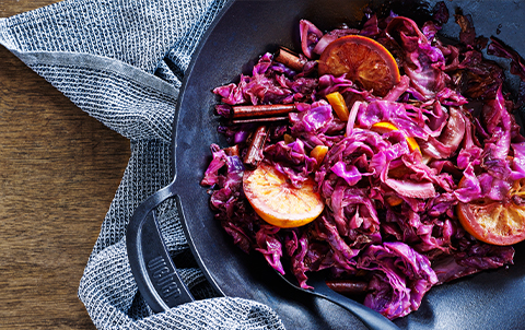 Rodkaal Med Apelsinskivor