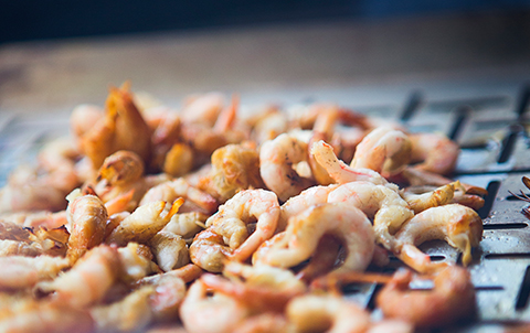 Roegede Rejer Med Avocadodip