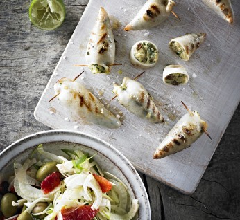 Sicily Bread And Cheese Stuffed Squid 692X636Px 346X318