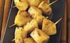 Spiedini Di Ananas Con Burro Nocciola E Glassa Di Succo D Arancia