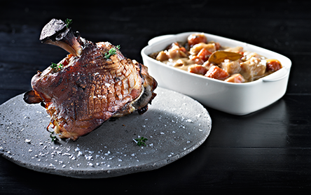 Sproed Svineskank Med Cremet Peberrodssauce