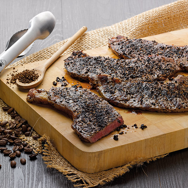 Steaks Au Cafe Et Grains De Poivre Concasses