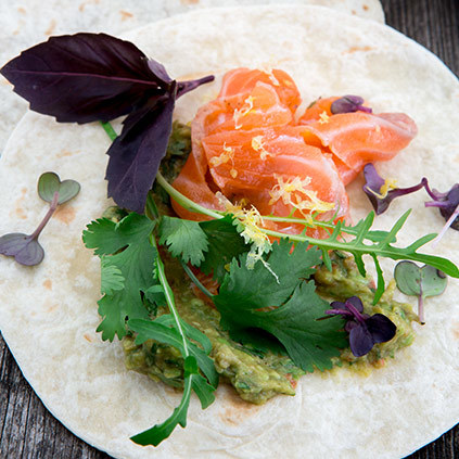 Wrap Mit Caipirinha Lachs Avocado Creme