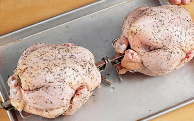 Setting Chickens on a Rotisserie